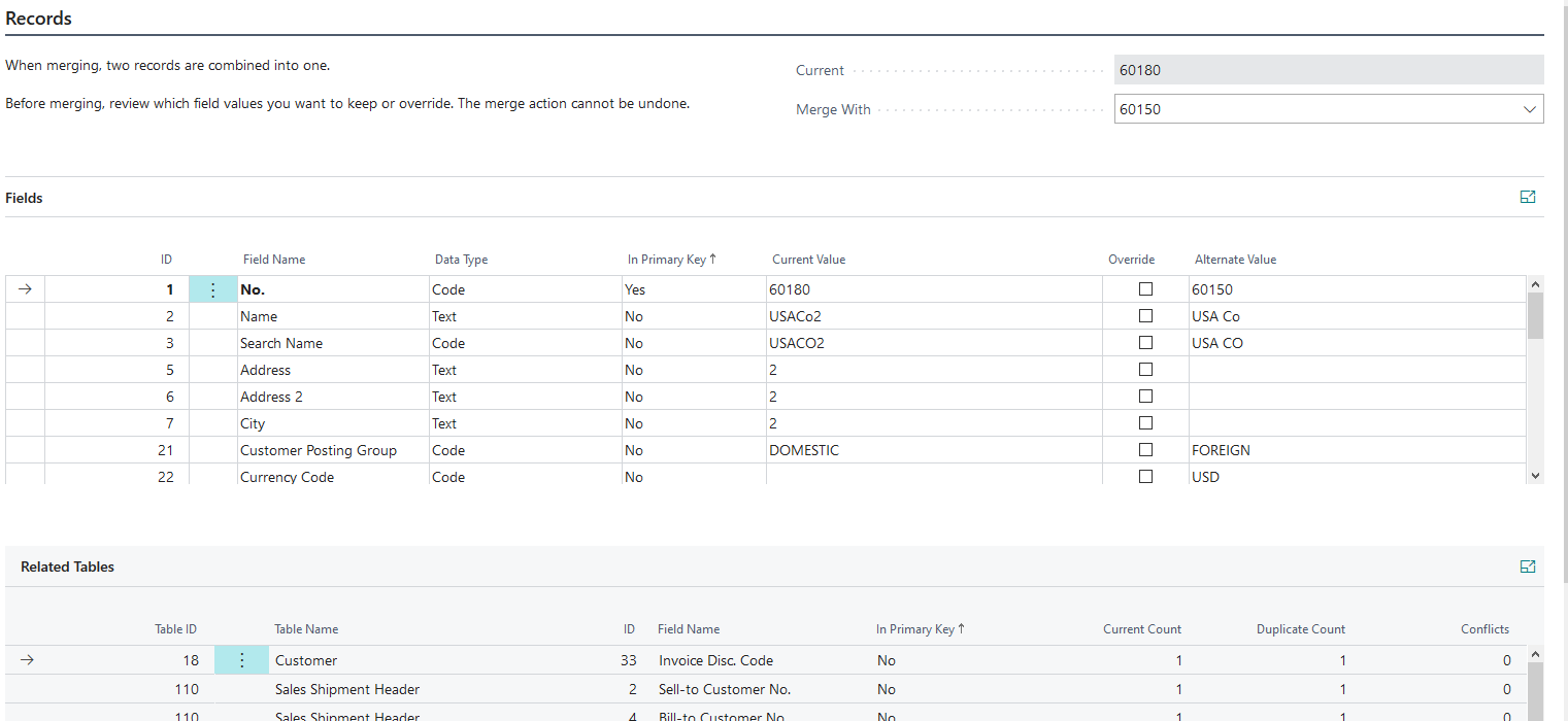 Business Central - Merge Duplicated Customers or Vendors · Community Portal